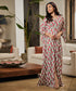 Vneck Front Buttoned Printed Maxi Dress